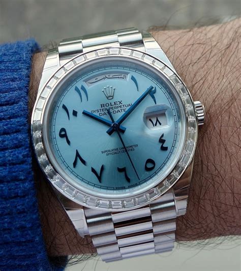 rolex day date arabic numerals|rolex watch price day date.